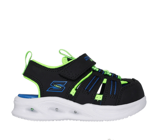 S-Lights: Sola Glow Sandal (Black / Lime)