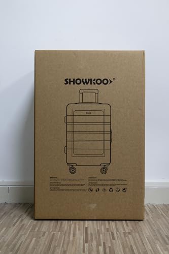 SHOWKOO Suitcase Large 28-Inch Expandable PC+ABS Hard Shell Travel Luggage Lightweight Durable High Capacity with Double Spinner Wheels TSA Lock, 28" Green