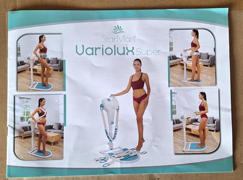VibroMassager, VarioLux, Vibration Plate, 12 Speeds, 4 innovative AntiCellulite Bands, Silent Motor