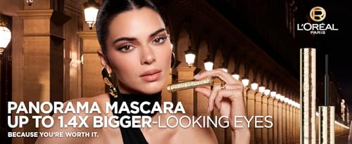 L'Oreal Paris Volumising Mascara, For Intense Volume and a Fanned Out Effect, 1.4x Bigger Looking Eyes, Clump-free Formula, Suitable for Sensitive Eyes, Volume Million Lashes Panorama