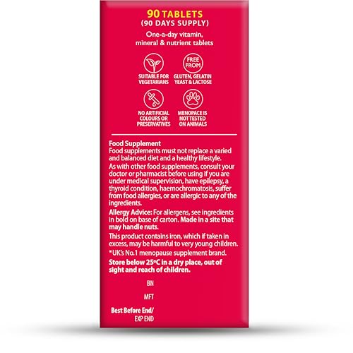 Menopace Original - 90-Day Perimenopause Vitamin Tablets. UK's No. 1 Menopause Supplement for Women. by Vitabiotics