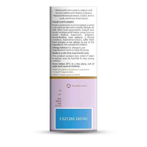 Perfectil Hair Beauty Supplement for Hair - Includes Biotin, CoQ10 & Collagen, 60 Tablets 30-Day Supply, by Vitabiotics