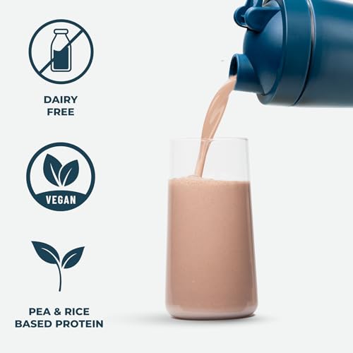 Kinetica Sports Plant Protein Powder - Chocolate Flavour | 23g Protein/Serve, 33 Servings/1Kg | Blend of Pea & Rice Protein | Dairy & Gluten Free |Vegan & Low in Sugar | Easy Mixability
