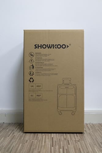 SHOWKOO Suitcase Sets 3 Piece Softshell Expandable Lightweight Durable Travel Luggage with Double Spinner Wheels TSA Lock, 20" 24" 28" Light Coffee