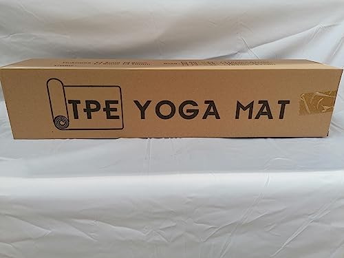 Good Nite Yoga Mat TPE Non-Slip Exercise Fitness Pilates Gymnastics Training Sport Mat Turn Mats Floor Gym with Carry Strap 183 x 61 x 0.6 cm (Purple/Pink)
