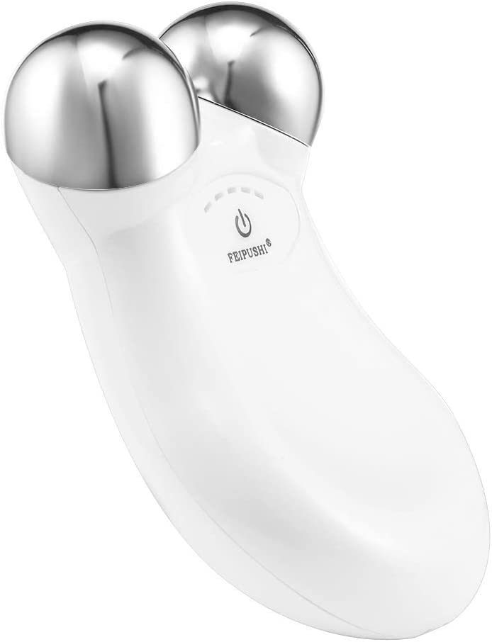 USB Mini microcurrent face lift Skin Tightening Rejuvenation Spa For facial wrinkle remover toning device Beauty Massage machine (Angel white)