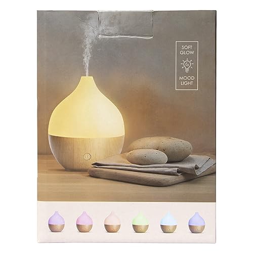 SALKING Essential Oil Diffuser, 100ml Small Aromatherapy Ultrasonic Cool Mist Humidifier with Warm White Lights, Auto Shut-Off Function, for Office Home