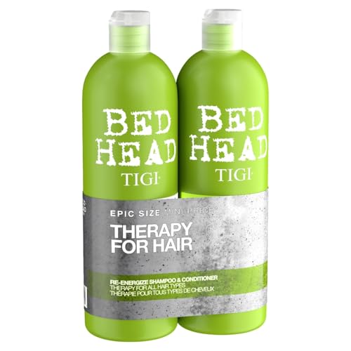 Bed Head by TIGI - Re-Energise Shampoo and Conditioner Set - Deep Cleansing And Conditioning Professional Hair Treatment - Ideal For All Hair Types - 2x750ml