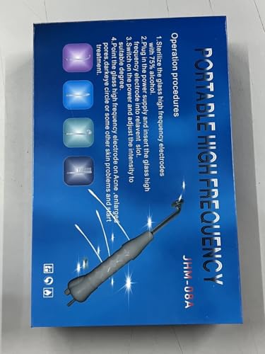 High F-requency Wand, iklestar Handheld High F-requency Facial Machine for Hair Growth, Skin Tightening Kit with 4 Violet Tubes, Professional Face Beauty Device for Skin Care Home Salon Use