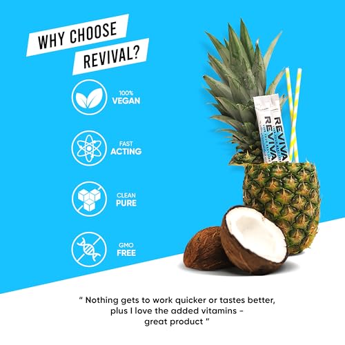Revival Rapid Rehydration, Electrolytes Powder - High Strength Vitamin C, B1, B3, B5, B12 Supplement Sachet Drink, Effervescent Electrolyte Hydration Tablets - 6 Pack Mojito