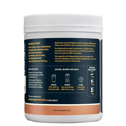 Vegan Protein Powders by Nuzest - Clean Lean Protein - Rich Chocolate - Plant Based Pea Protein Shake - Low Calorie & Low Carb - Gluten Free - Dairy Free - 500g (20 Servings)