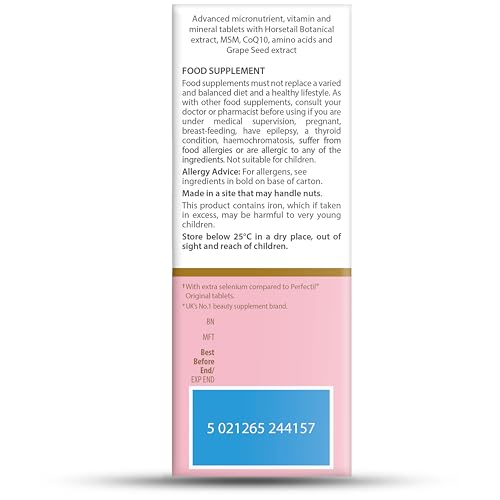 Perfectil Nails Beauty Supplement for Nails - Includes Selenium, Biotin & CoQ10, 60 Tablets 30-Day Supply, by Vitabiotics