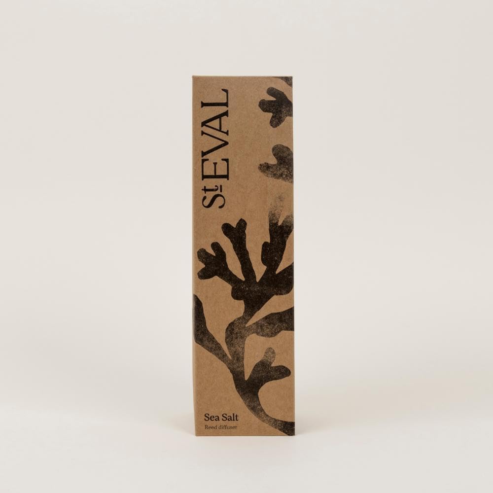 St. Eval Sea Salt - Scented Reed Diffuser Set - A Unique and Elegant Fusion of Fresh Marine Scents with Salty Accords and Floral Notes on a Bed of Musk - 150 ml
