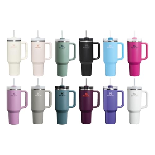 Stanley Quencher H2.0 Flowstate Tumbler 1.2L - Cold For 11 Hours - Iced For 48 Hours - Metal Water Bottle With Straw, Handle And Lid - Dishwasher Safe - Travel Mug For Cold Drinks - Frost