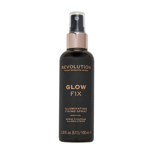 Makeup Revolution Glow Fix, Illuminating Fixing Spray For Longer Lasting Makeup, 100ml