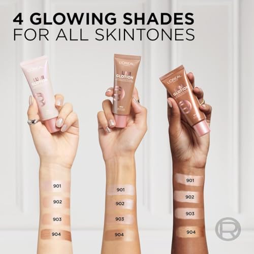 L'Oréal Paris Glow Enhancer, 24h Hydration with Shea Butter and Glycerin, Paradise Lumi Glotion, Shade 901: Fair Glow, 40 ml