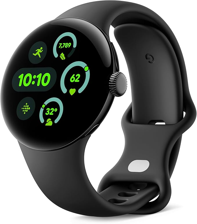Google Pixel Watch 3 (41 mm) – Android Smartwatch with Fitness & Heart Rate Tracking, Matte Black (Obsidian Band)