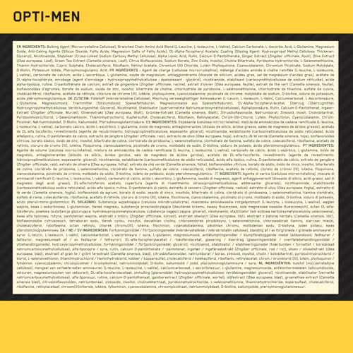 Optimum Nutrition Opti-Men Multi-Vitamin Supplements for Men with Vitamin D, Vitamin C, Vitamin B6 and Amino Acids, Unflavoured, 60 Servings, 180 Capsules