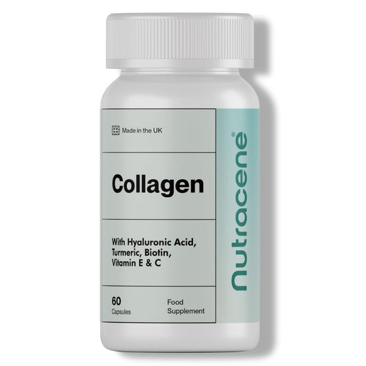 Collagen Complex with Biotin, Hyaluronic Acid, Vitamin E, Vitamin C and Turmeric | Healthy Skin, Hair, Nails | Made in The UK | 60 Capsules