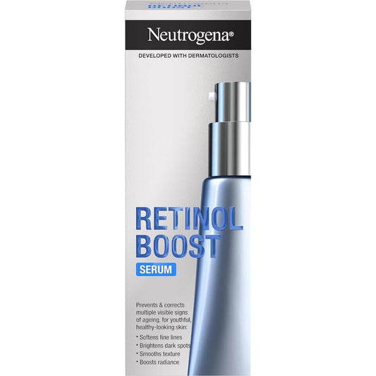 Neutrogena Retinol Boost Facial Serum (1x 30ml), Clinically-Proven Face Serum to Target the Visible Signs of Ageing, with Retinol for Brighter, Younger-Looking Skin
