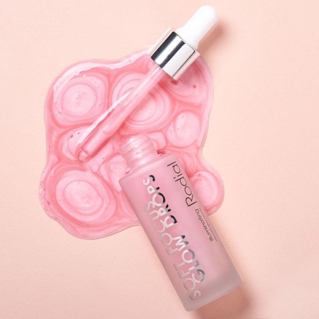 Rodial Soft Focus Glow Booster Drops 30 ml, Illuminating Skin Serum with Glycerin and Antioxidants, Perfectioning and Smoothing Dewy Makeup Base, Weightless Formula