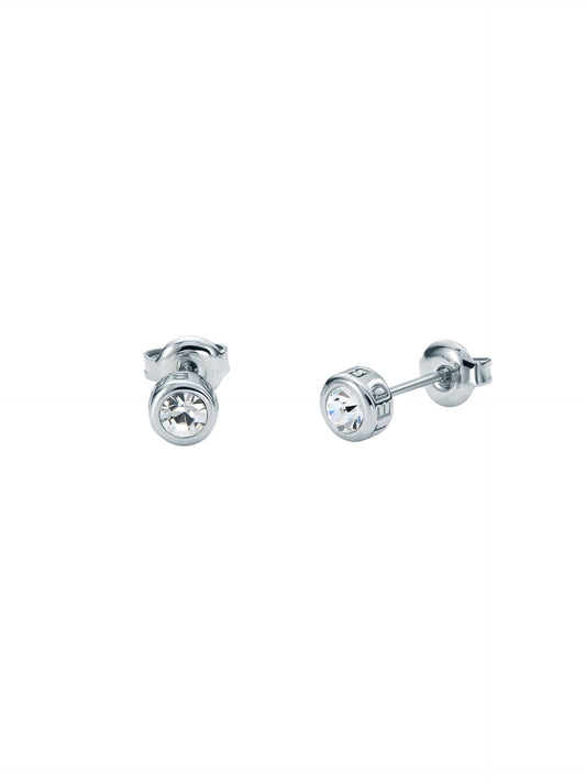 Ted Baker Sinee Mini Crystal Stud Earrings For Women (Silver/Crystal)