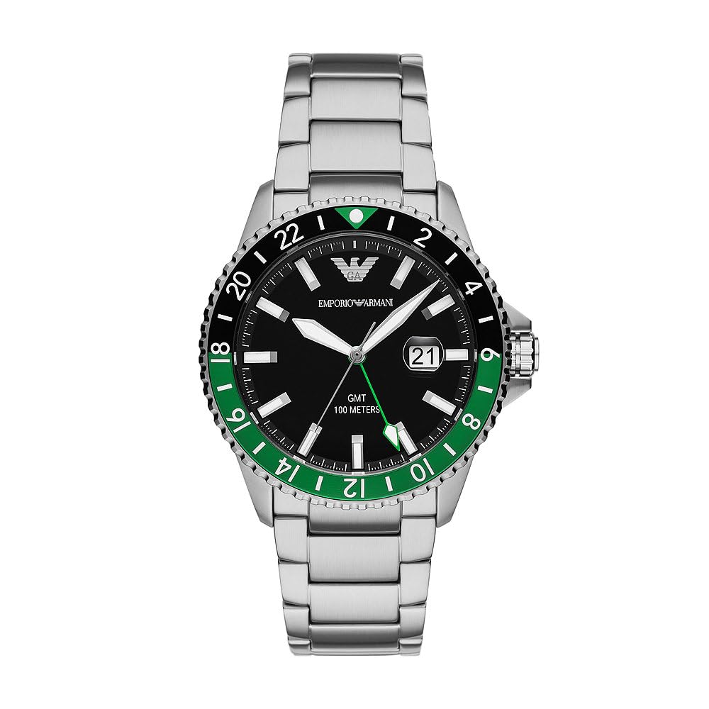 Emporio Armani 43 mm Quartz Chronograph Watch – Silicone Strap