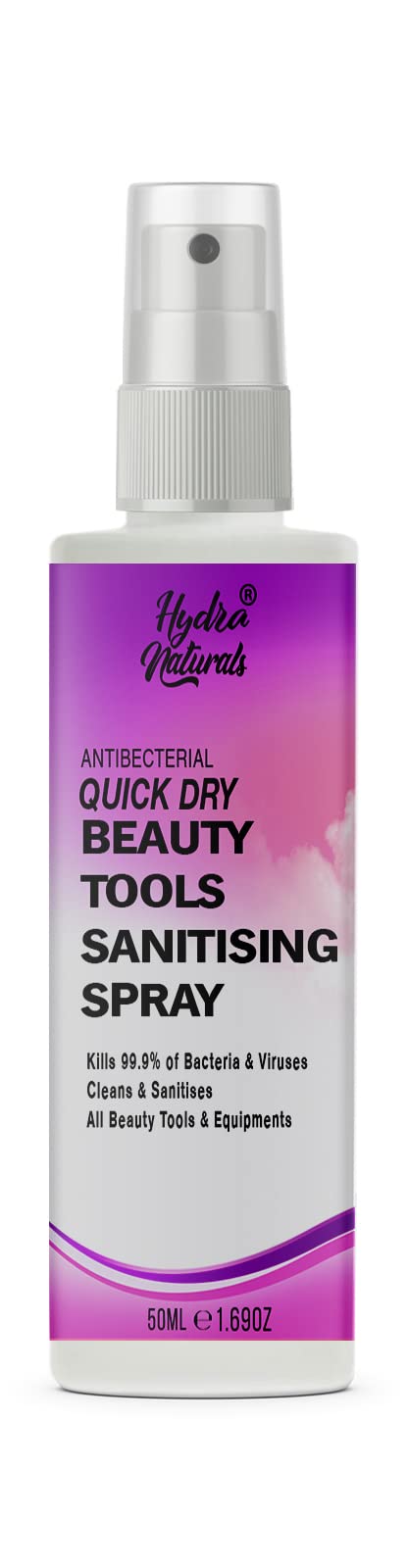 Makeup Tools Cleaner Spray Quick Dry, Derma Roller Disinfectant Steriliser Kills 99.9% of Bacteria, Cosmetic Brush Make Up Remover Skin Needling Rollers & Micro Needling Antibacterial, Antifungal 50ml
