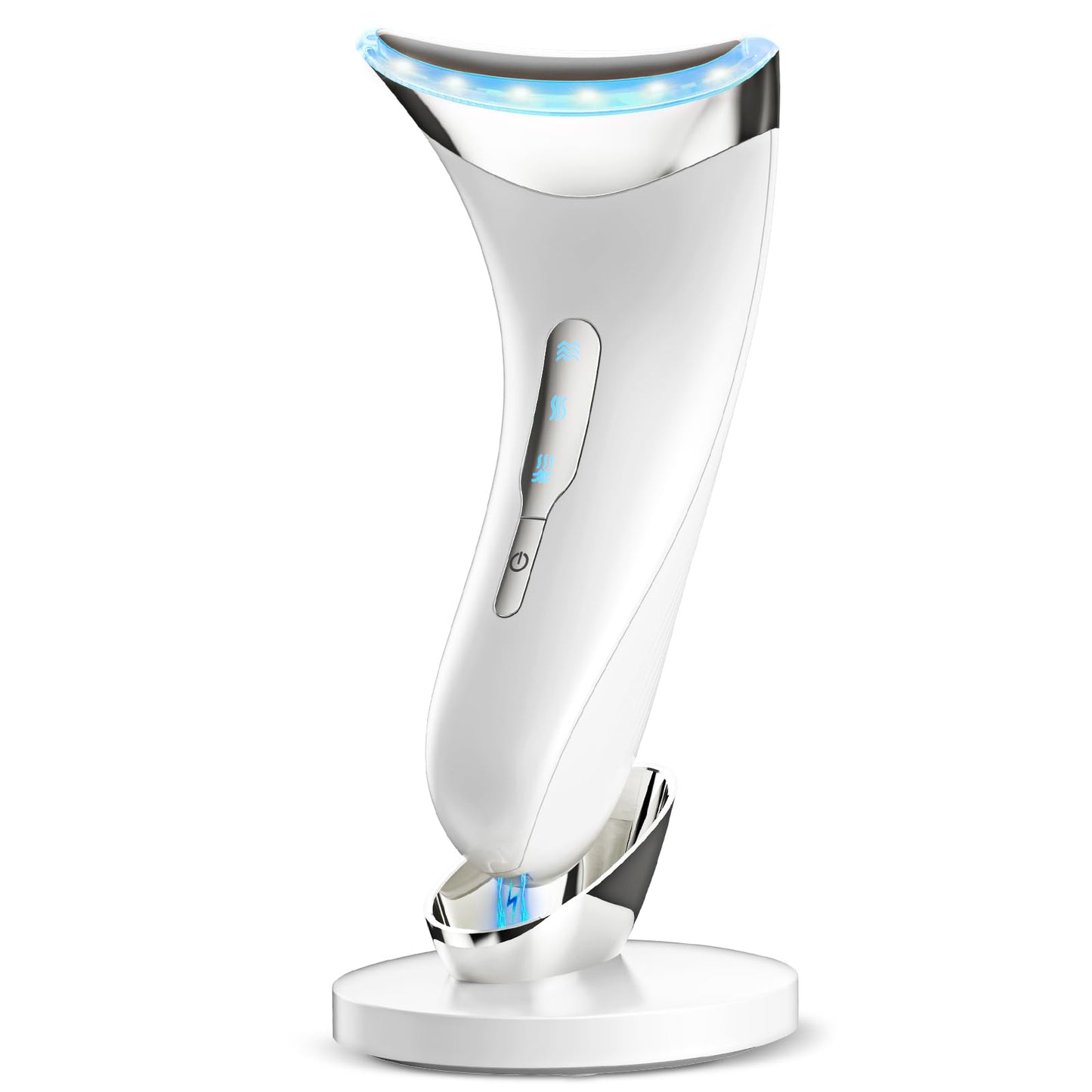 Facial Massager Face Lifting Device: Electric Skin Tightening Machine Neck Lift with 45°C Heat EMS Massage - 3 LED Microcurrent Wand Anti-Wrinkle - Anti-Aging Neck Eye Massagers for Skin Care