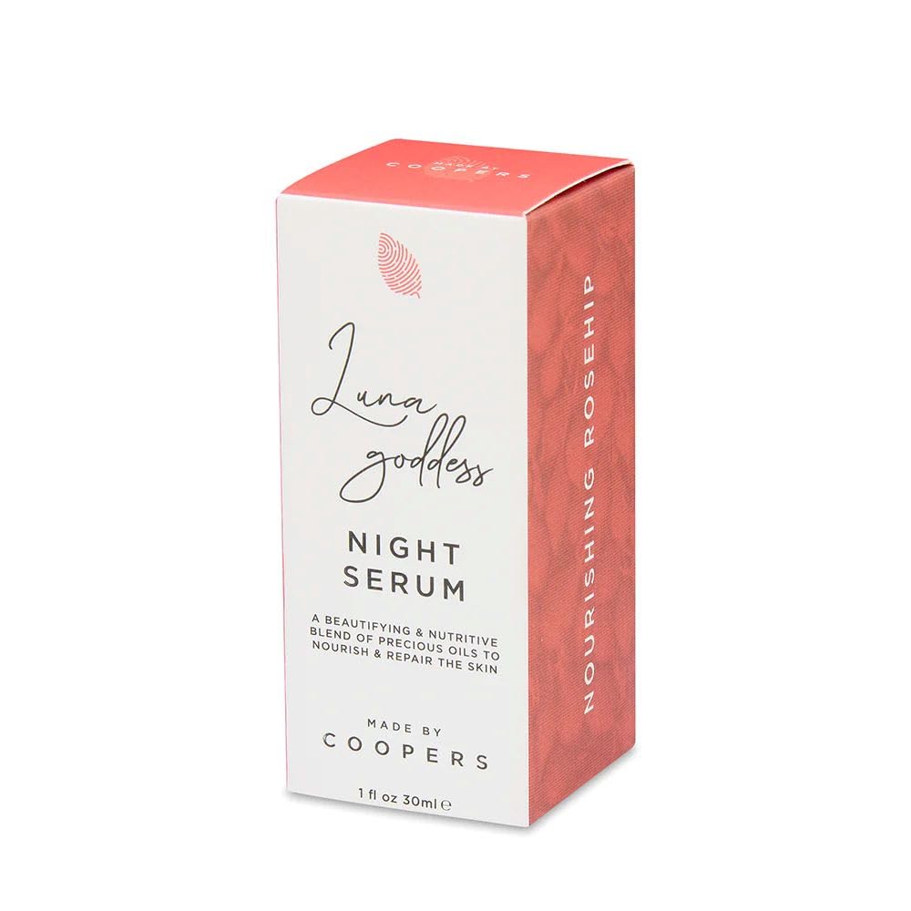 Luna Night Serum by Made by Coopers - Premium Overnight Elixir for Radiant Skin, Natural & Organic Anti-Wrinkle Face Serum for Youthful Glow, 30ml