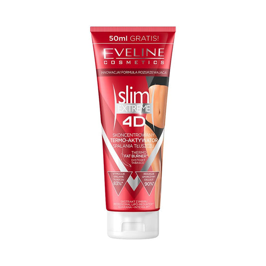 Eveline Cosmetics Slim Extreme 4D Thermoactive Slimming Anti-Cellulite Serum - Advanced Thermal Fat Burner Formula