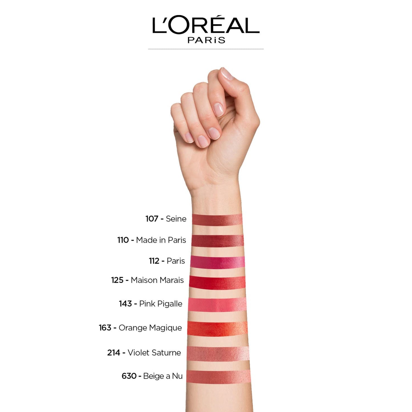 L'Oréal Paris Color Riche Satin Smooth Lipstick, Moisturising Pure Pigment Lip Colour, With Omega 3 & Vitamin E, 107 Seine Sunset