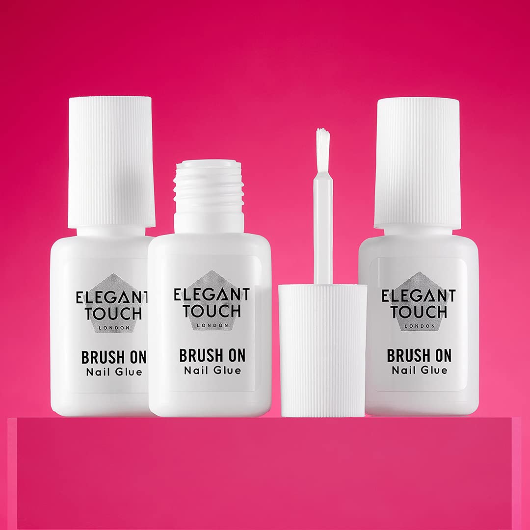 Elegant Touch Brush On Nail Glue Clear 6ml (Packaging may vary)