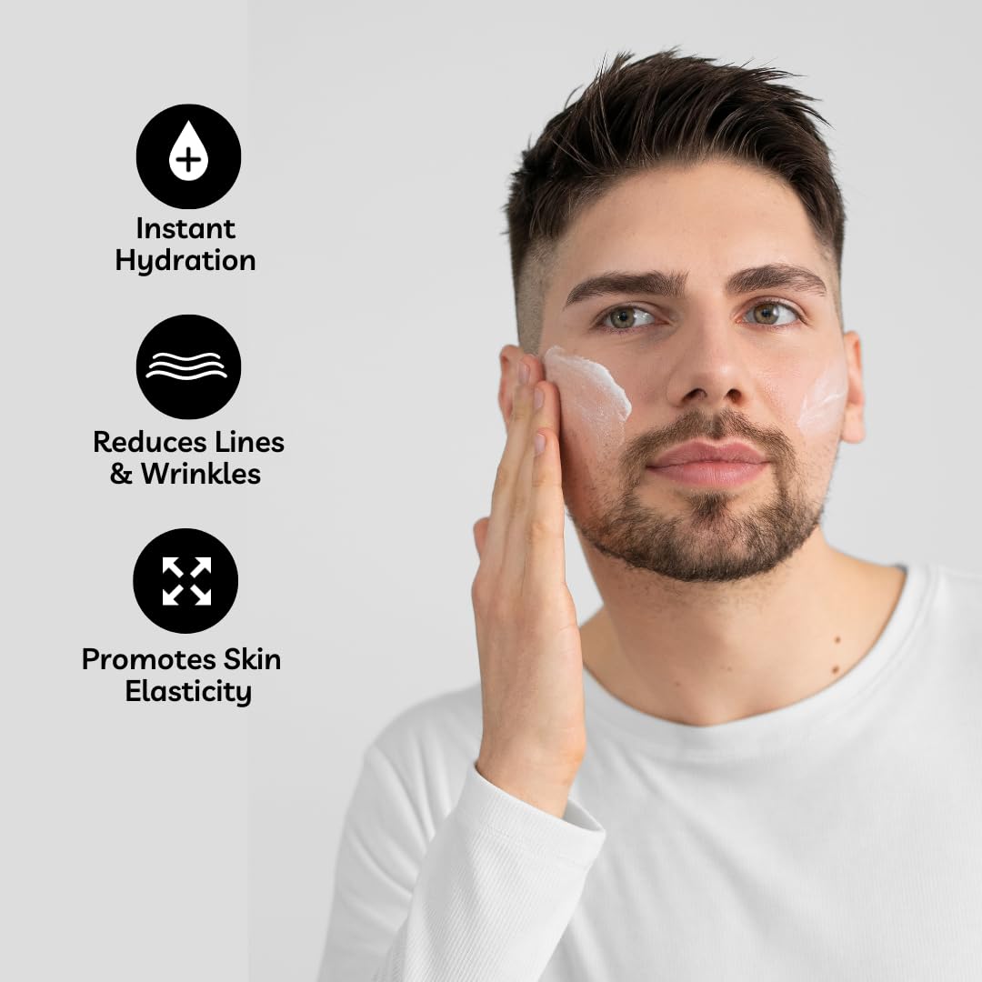 Man Polish Men's Moisturiser - Premium Sensitive Natural Anti Ageing Men's Moisturiser for Face 50ml