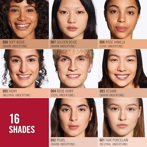 Rimmel Lasting Finish 25 HR Compact Foundation 004 Rose Ivory, Matte Buildable Coverage, Powder-to-Cream, Anti-Pollution Shields, SPF 20, Hyaluronic Acid, Waterproof, Hides Imperfections