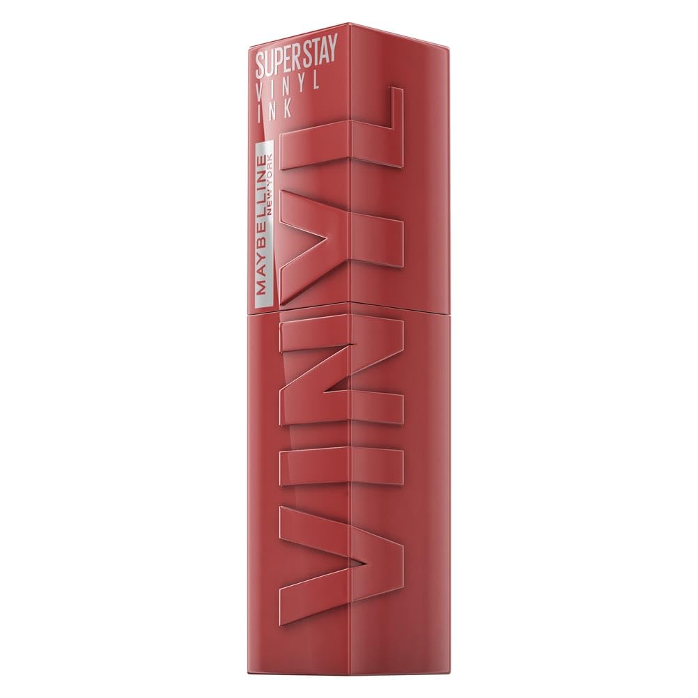 Maybelline New York Lip Colour, Smudge-free, Long Lasting up to 16h, Liquid Lipstick, Shine Finish, SuperStay Vinyl Ink, 35 Cheeky