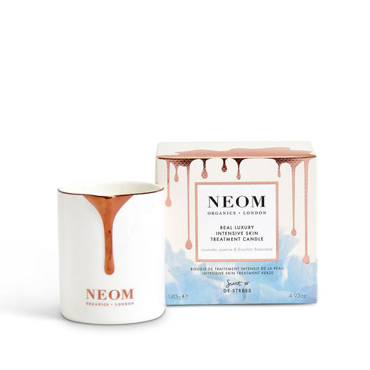 NEOM- Real Luxury Intensive Skin Treatment Candle, 140g | Cocoa Butter & Almond Oil | Lavender & Rosewood Scent | Scent to De Stress
