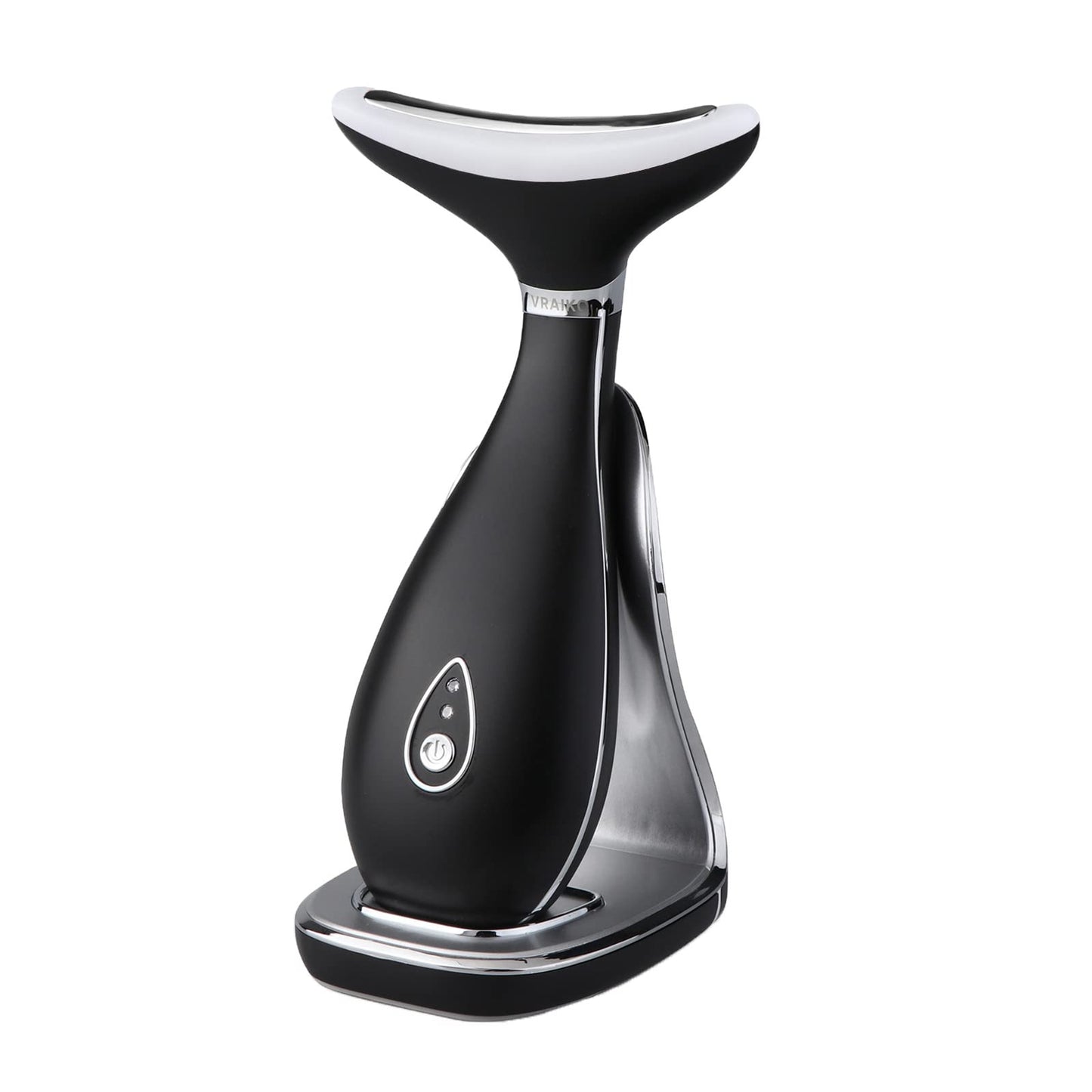 VRAIKO Lily Neck Face Massager, Face Sculpting Tool, Skin Rejuvenation Device with Thermal, Triple Action LED and Vibration, for Anti-Aging, Lifting and Tightening Sagging Skin (Black)