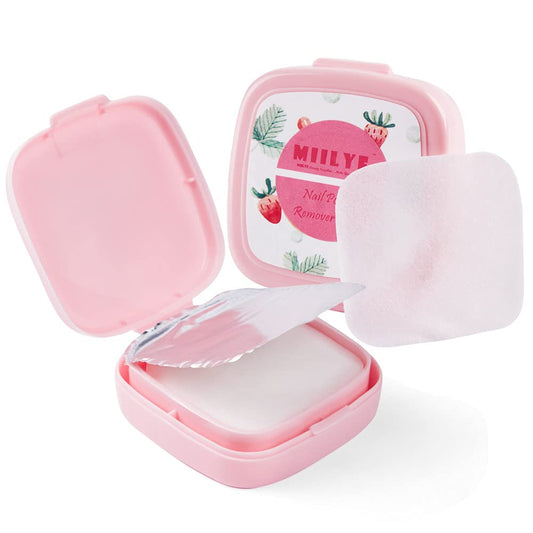 80PCS Nail Polish Remover Pads in Box, Easy to Carry | Instant Removal | Lint Free Nail Polish Wipes for Regular Air-dried Water/Oil Based Nail Polish Soak Off (80 Count (Pack of 1))