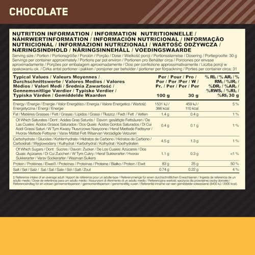 Optimum Nutrition Gold Standard Whey Isolate 930 g – Chocolate | TRYTLION