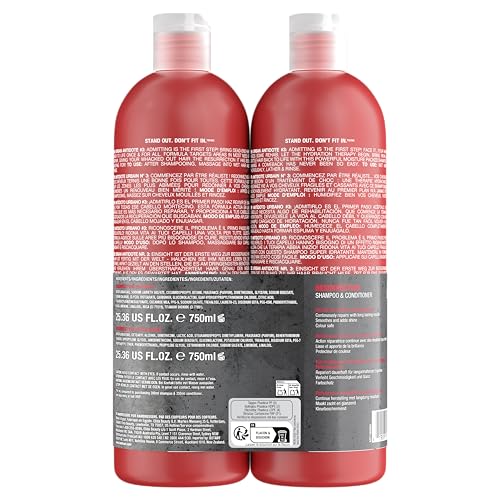 Bedhead by TIGI | Resurrection Shampoo and Conditioner Set | Hair care for brittle and damaged hair | Powerful, regenerating care formula | 2 x 750ml