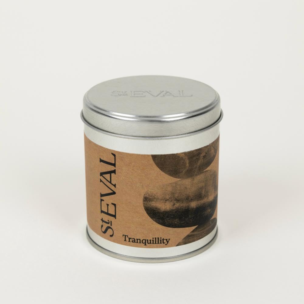 St. Eval | Tranquility Scented Tin Candle | Floral, Spicy and Calming Fragrance | Made in Cornwall | 45 Hours Burn Time| Great Gift