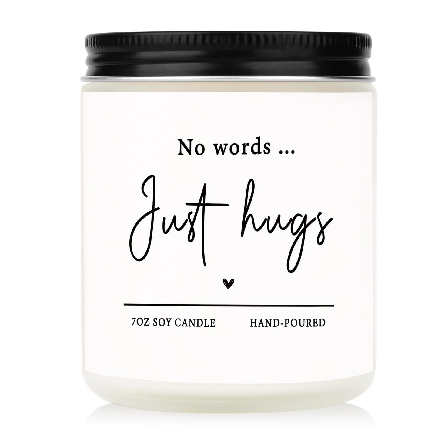 Leebbsin Sympathy Gift- No Words Just Hugs Candle Handmade Lavender- Bereavement/Thinking of You Gifts, Condolence/Cheer Up/Get Well Soon Gifts for Women Men, Comfort, Hug Gift, 7oz