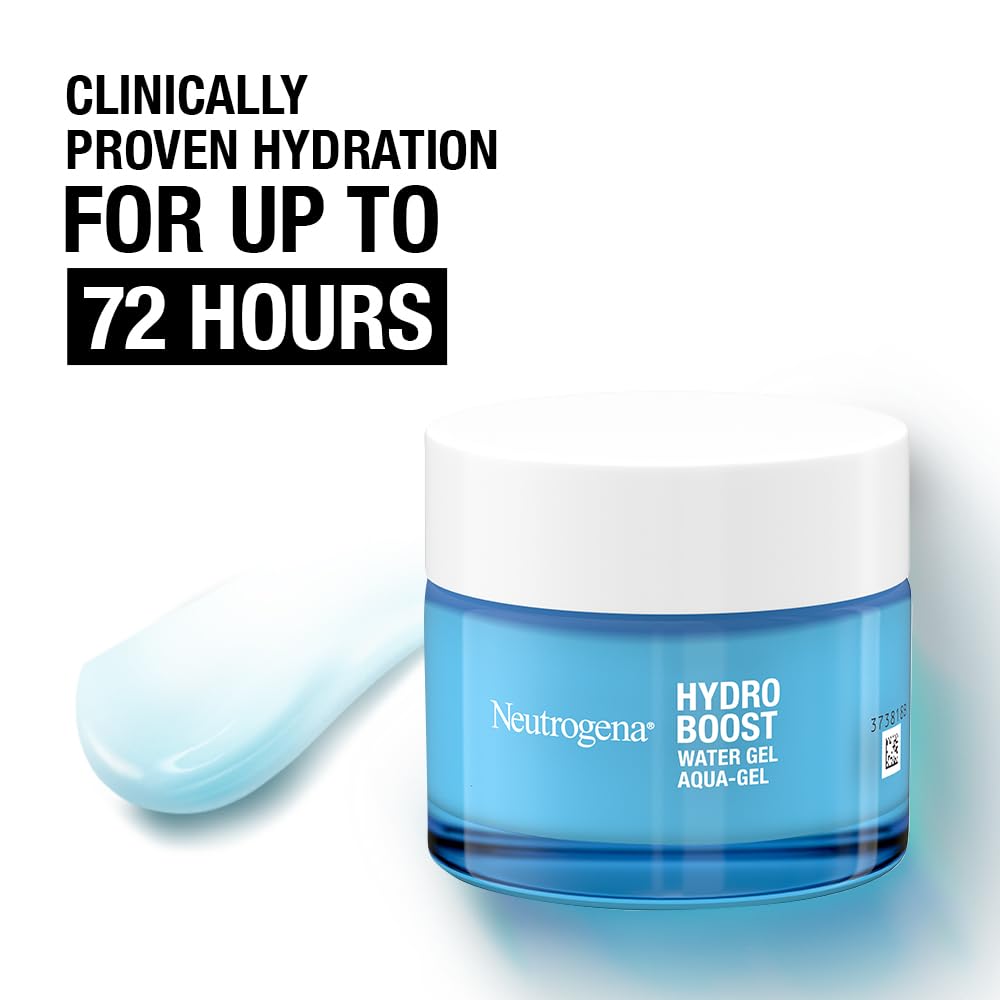 Neutrogena Hydro Boost Water Gel Face Moisturiser, with Hyaluronic Acid for Dry Skin, 50 ml (Pack of 1) Packaging may vary