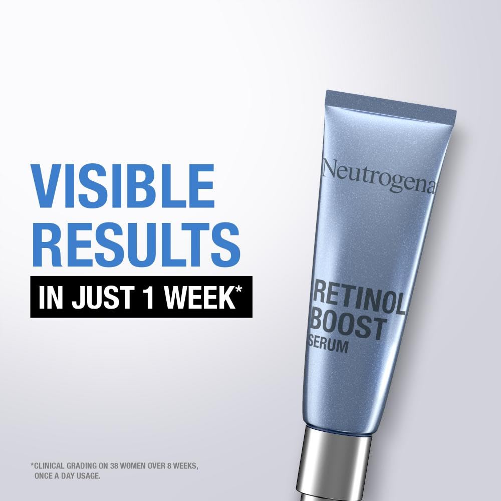 Neutrogena Retinol Boost Facial Serum (1x 30ml), Clinically-Proven Face Serum to Target the Visible Signs of Ageing, with Retinol for Brighter, Younger-Looking Skin