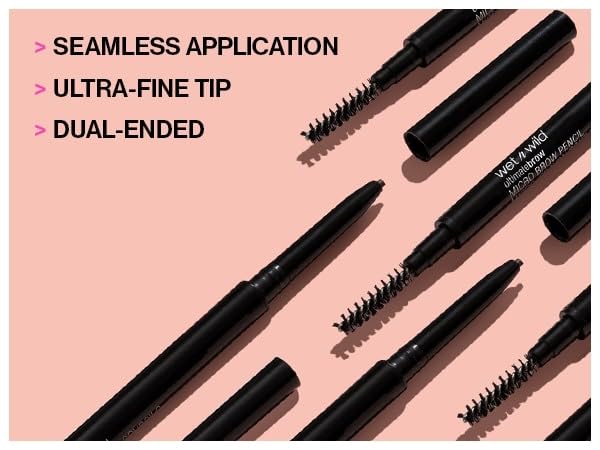 Wet n Wild, Ultimate Brow Retractable Pencil, Triangular and Ultra-precise Pencil Point, Pigmented Color that Perfectly Defines and Shapes Brows, Medium Brown