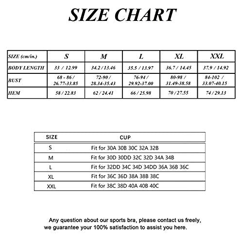 Lemedy Women Padded Sports Bra Fitness Workout Running Shirts Yoga Tank Top Black