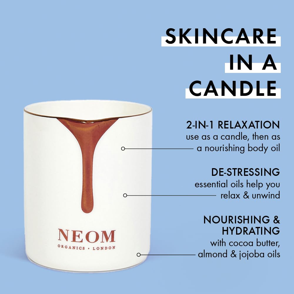 NEOM- Real Luxury Intensive Skin Treatment Candle, 140g | Cocoa Butter & Almond Oil | Lavender & Rosewood Scent | Scent to De Stress