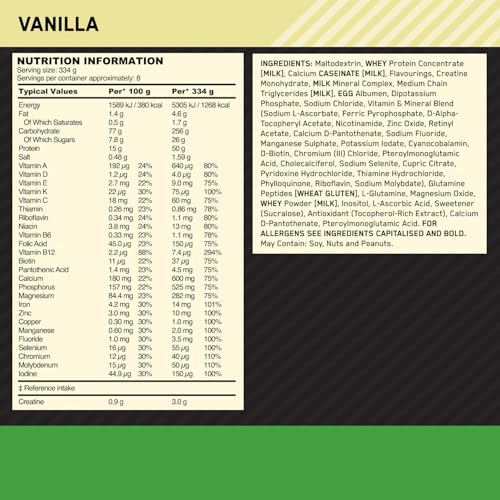 Optimum Nutrition Serious Mass High Calorie Mass Gainer Vanilla – 2.73 kg | TRYTLION