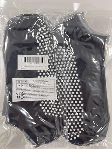 KEYRI 4 Pairs Non Slip Yoga Socks Pilates Socks Cotton Yoga Socks for women and men with Grips,Ballet Home Hospital Fitness Sports Socks,Full Toe Ankle Non-Slip Grip Socks,One Size (3 Black + 1 Gray)